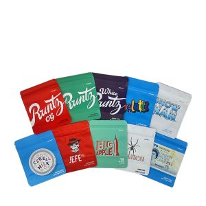 Blanco / Spider Mylar Weed Bags with Zip Seal